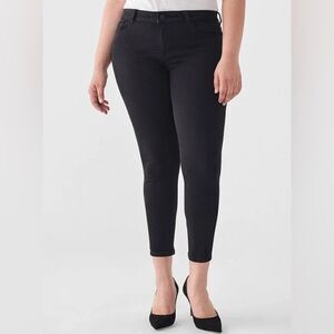 DL1961 Florence Crop Mid Rise Instasculpt Skinny Jean in Hail Size 18W